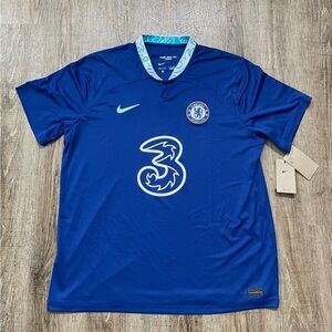 Nike Chelsea FC 22/23 Stadium Home Soccer Jersey Rush Blue Mens Sz XS DM1839-496